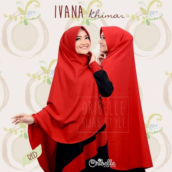 Khimar Syar'i Ivana by Oribelle Hijab Style (Red)