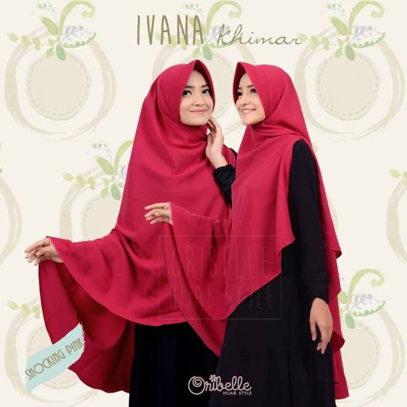 Khimar Syar'i Ivana by Oribelle Hijab Style (Shocking Pink)